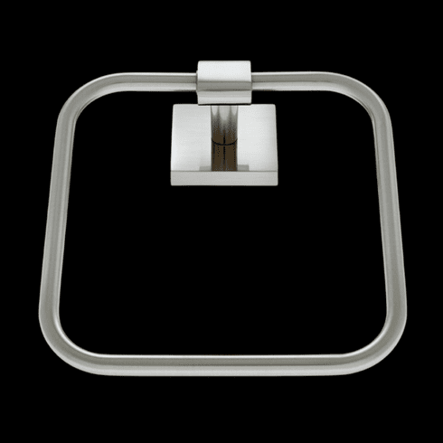 JVJ 26306 Messina Series Satin Nickel Finish Squared Towel Ring C/S, Zinc & Stainless Steel