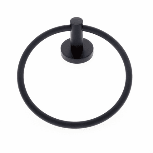 JVJ 26906 Murcia Series Matte Black Finish Towel Ring,  Zinc & Stainless Steel