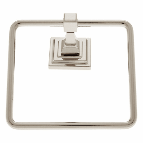 JVJ 28306 Gradus Series Polished Nickel Finish, Square Towel Ring