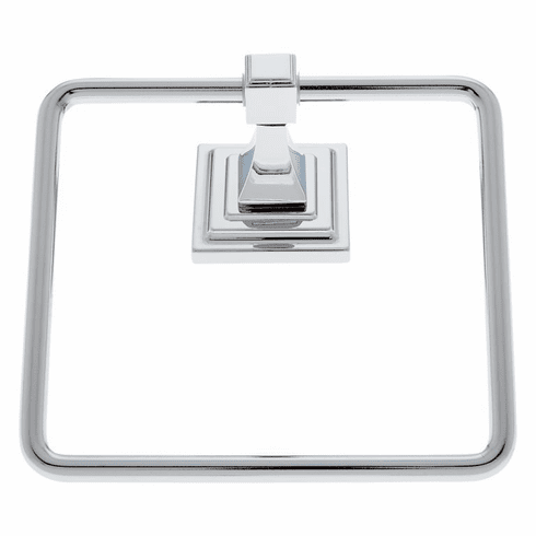 JVJ 28606 Gradus Series Polished Chrome Finish, Square Towel Ring