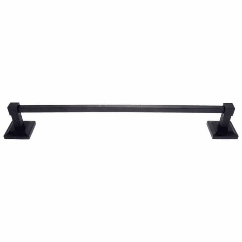 JVJ 29624 Serene Series Matte Black Finish 24" Towel Bar,  Solid Brass