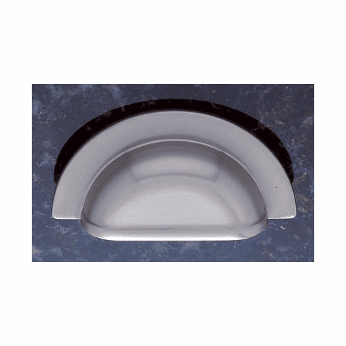 JVJ 30346 Classic Collection Satin Nickel Finish 3 C/C Smooth Cup Pull, Composition Solid Brass