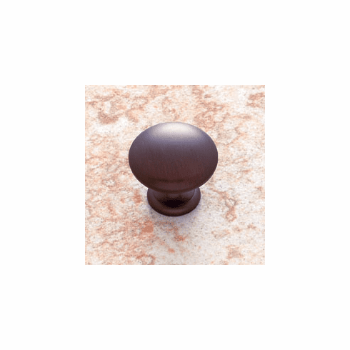JVJ 30512 Classic Collection Old World Bronze Finish 1-1/4” Mushroom Knob, Solid Brass