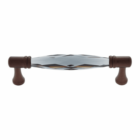 JVJ 30712-D 96 mm Faceted Smoked Pull Old World Bronze