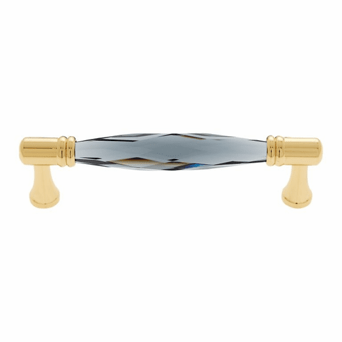 JVJ 30724-D 96 mm Faceted Smoked Pull 24k Gold