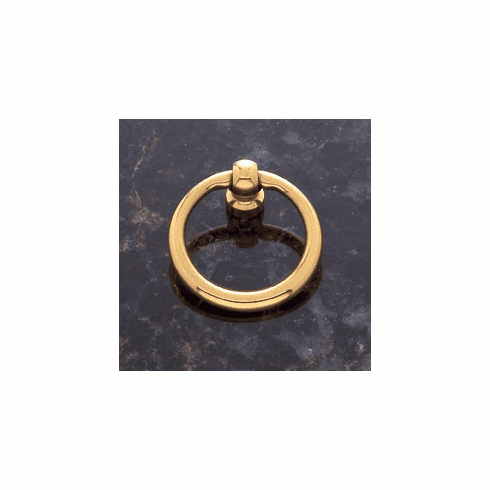 JVJ 31001 Classic Collection Solid Brass Finish 1-1/2” Diameter Ring Pull, Solid Brass