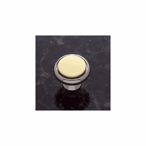 JVJ 31336 Solid Brass/Chrome Finish 1 " Knob, Composition Solid Brass