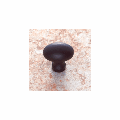 JVJ 32320 Classic Collection Oil Rubbed Bronze Finish 1-3/16" X 3/4" Football Knob, Solid Brass