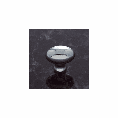 JVJ 32326 Classic Collection Polished Chrome Finish 1-3/16" X 3/4" Football Knob, Solid Brass