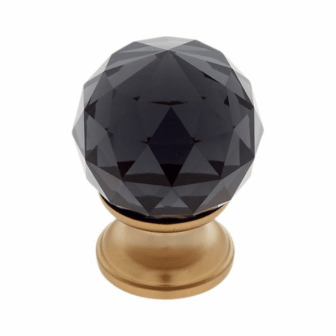 JVJ 32904-D 30 mm Round Faceted Knob Satin Brass