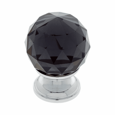 JVJ 32926-D 30 mm Round Faceted Knob Polished Chrome
