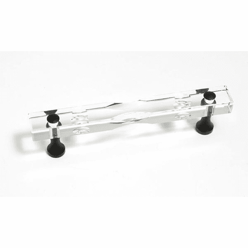 JVJ 34120 Pure Elegance Collection Oil Rubbed Bronze Finish 4" c/c Routered 31% Leaded Crystal Pull, Composition Leaded Crystal and Solid Brass