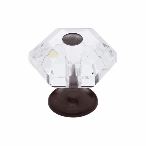 JVJ 34212-D 30 mm 6-Sided Crystal Knob Old World Bronze