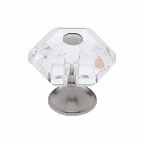 JVJ 34246-D 30 mm 6-Sided Crystal Knob Satin Chrome