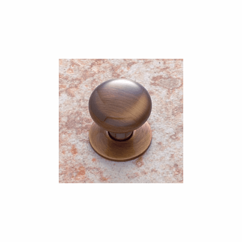 JVJ 34405 Antique Solid Brass Finish 1 Plymouth Knob W/Back Plate, Composition Hollow Solid Brass