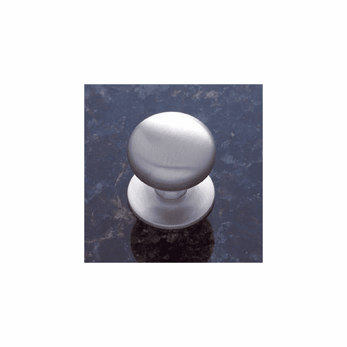 JVJ 34446 Classic Collection Satin Nickel Finish 1-1/4” Plymouth Knob w/ Back Plate, Solid Brass