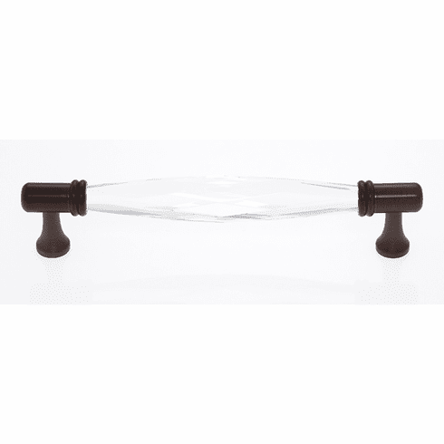 JVJ 34812 Pure Elegance Collection Old World Bronze Finish 160 mm c/c Faceted 31% Leaded Crystal Pull, Leaded Crystal and Solid Brass
