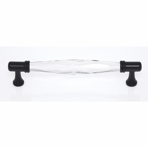 JVJ 34820 Pure Elegance Collection Oil Rubbed Bronze Finish 160 mm c/c Faceted 31% Leaded Crystal Pull, Leaded Crystal and Solid Brass