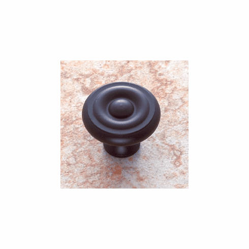 JVJ 34920 Classic Collection Oil Rubbed Bronze Finish 1-1/2” Georgian Knob, Solid Brass