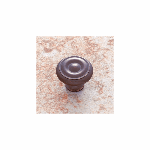 JVJ 35012 Classic Collection Old World Bronze Finish 1-1/4” Georgian Knob, Solid Brass