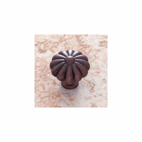 JVJ 35112 Classic Collection Old World Bronze Finish 35 mm Pumpkin Knob, Solid Brass