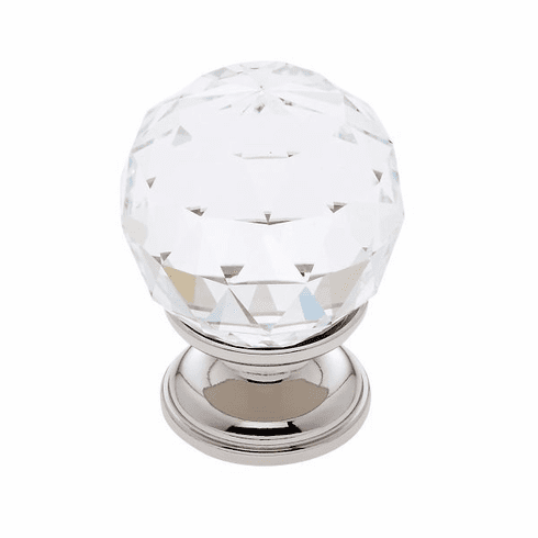 JVJ 35214-D 30 mm Round Faceted Knob Polished Nickel