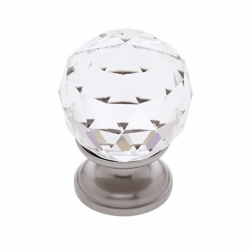 JVJ 35246-D 30 mm Round Faceted Knob Satin Nickel