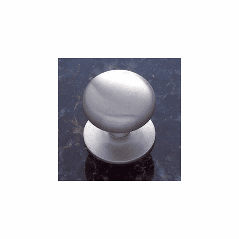 JVJ 35446 Classic Collection Satin Nickel Finish 1-1/2” Plymouth Knob w/Back Plate, Solid Brass
