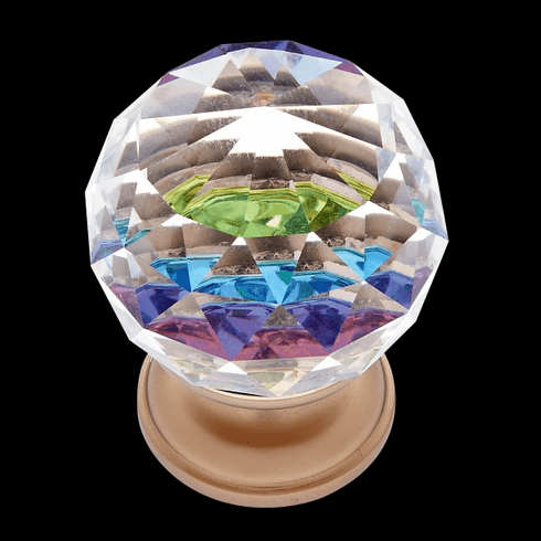 JVJ 35604-D 30 mm Round Prism Knob Satin Brass