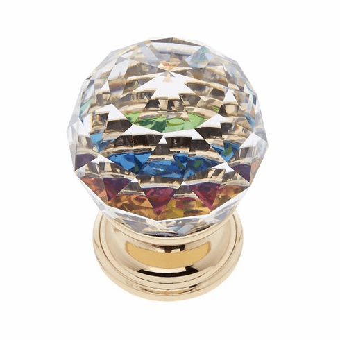 JVJ 35624-D 30 mm Round Prism Knob 24k Gold
