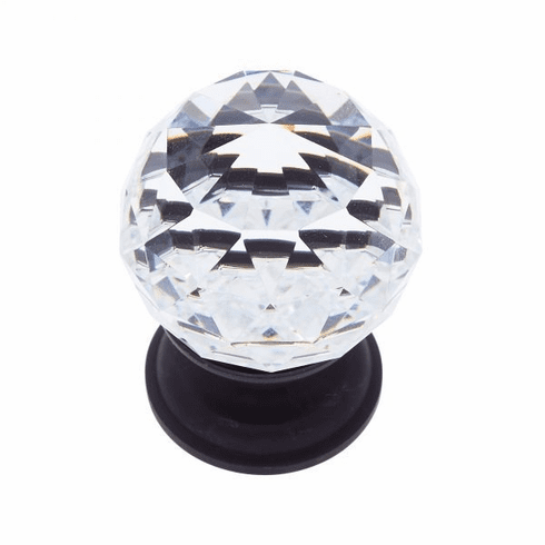 JVJ 36220-D 40 mm Round Faceted Knob Oil Rubbed Bronze