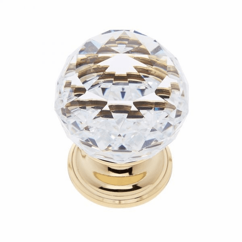 JVJ 36224-D 40 mm Round Faceted Knob 24k Gold