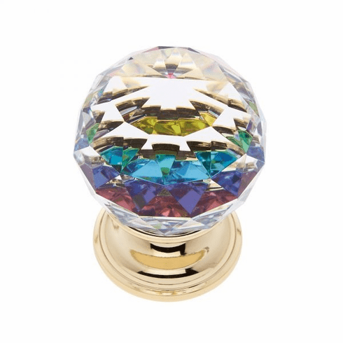 JVJ 36424-D 40 mm Round Prism Knob 24k Gold