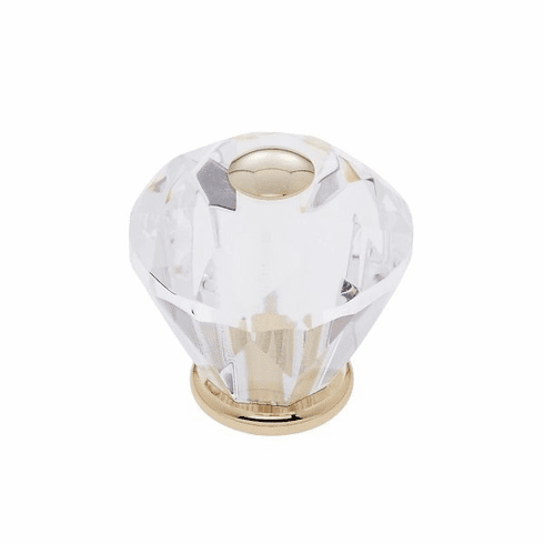 JVJ 36524-D 30 mm Diamond Cut Knob 24k Gold