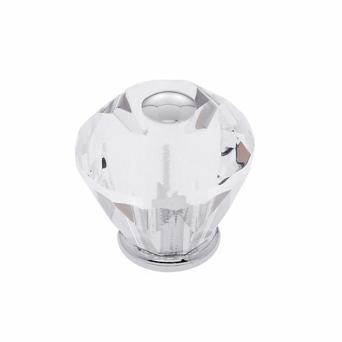 JVJ 36526-D 30 mm Diamond Cut Knob Polished Chrome