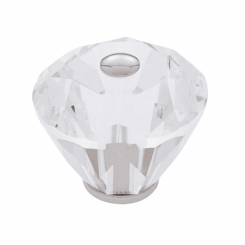 JVJ 36714-D 40 mm Diamond Cut Knob Polished Nickel