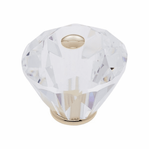 JVJ 36724-D 40 mm Diamond Cut Knob 24k Gold