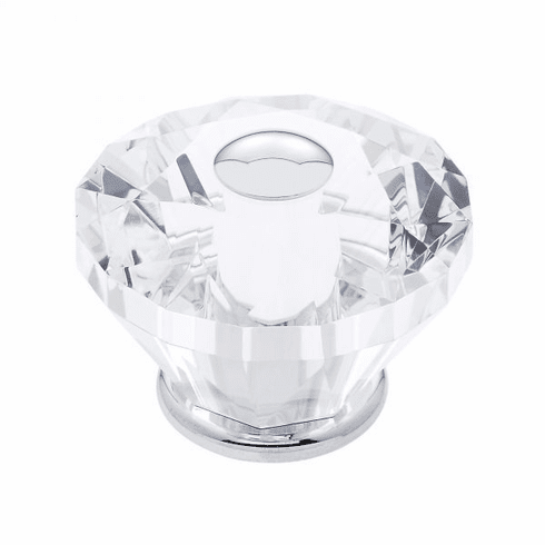 JVJ 36826-D 60 mm Diamond Cut Knob Polished Chrome