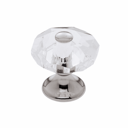 JVJ 36914-D 28 mm 8-Sided Crystal Knob Polished Nickel