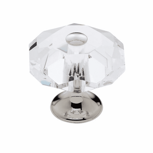 JVJ 37314-D 35 mm 8-Sided Crystal Knob Polished Nickel