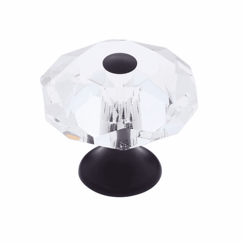 JVJ 37320-D 35 mm 8-Sided Crystal Knob Oil Rubbed Bronze