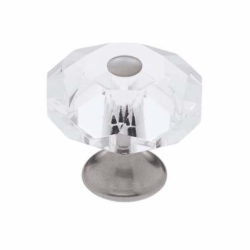 JVJ 37346-D 35 mm 8-Sided Crystal Knob Satin Nickel