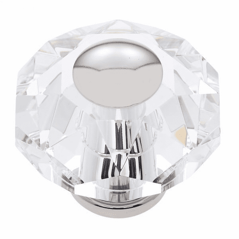 JVJ 37514-D 60 mm 8-Sided Crystal Knob Polished Nickel