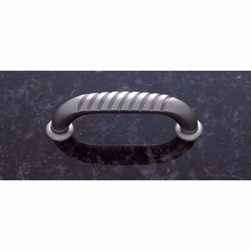 JVJ 37840 Matte Satin Nickel Finish 3 C/C Fluted Top Pull, Composition Zamac