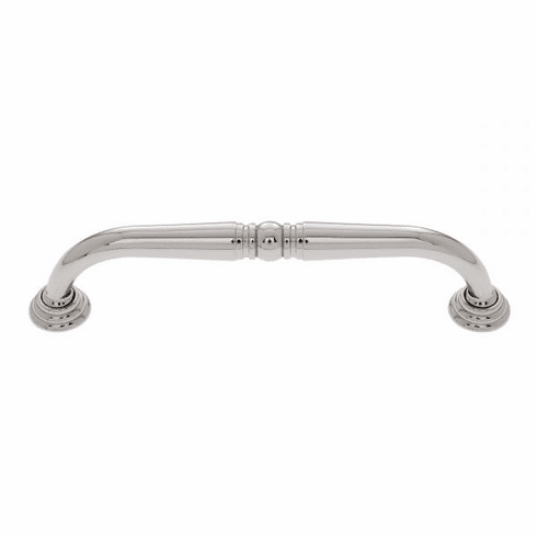 JVJ 38116 Colonial Collection Polished Nickel Finish 6" c/c Colonial Refrigerator Pull with Rosettes