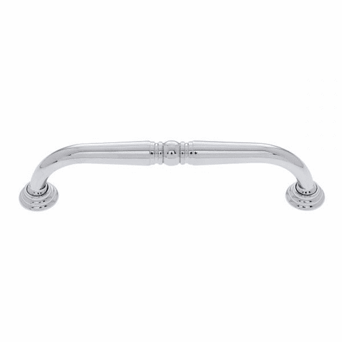JVJ 38126 Colonial Collection Polished Chrome Finish 6" c/c Colonial Refrigerator Pull with Rosettes