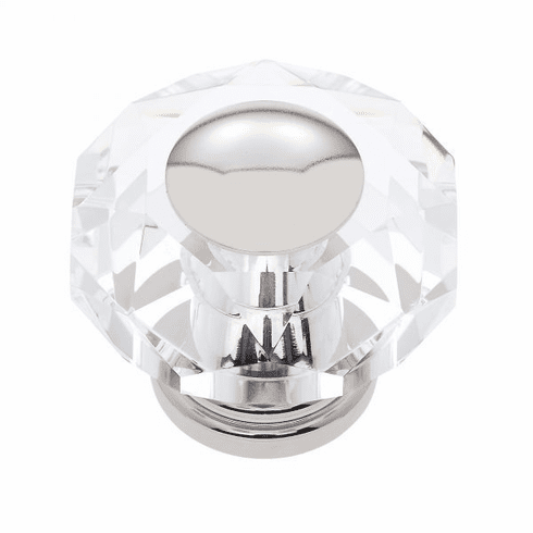JVJ 38214-D 50 mm 8-Sided Crystal Knob Polished Nickel