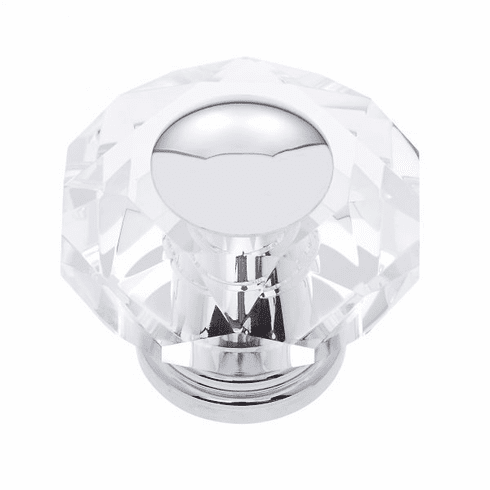 JVJ 38226-D 50 mm 8-Sided Crystal Knob Polished Chrome