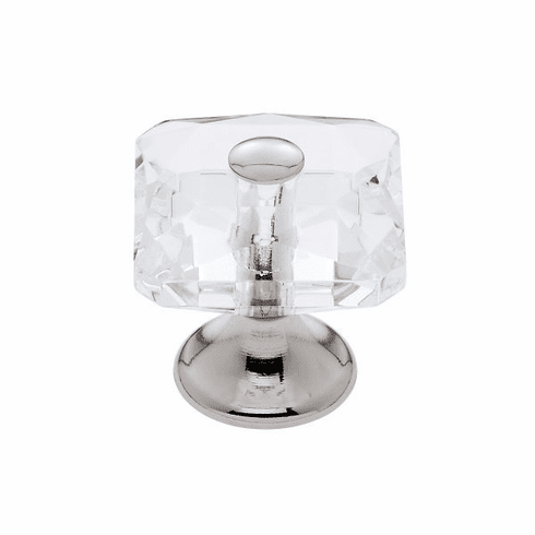 JVJ 38314-D 28 mm Square Crystal Knob Polished Nickel