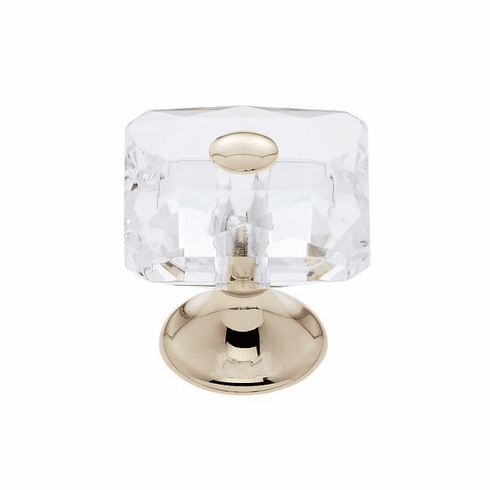 JVJ 38324-D 28 mm Square Crystal Knob 24k Gold